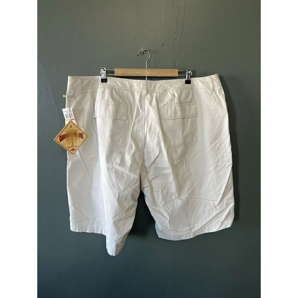 Caribean Joe Womens White Chino Shorts Size 24W NWT